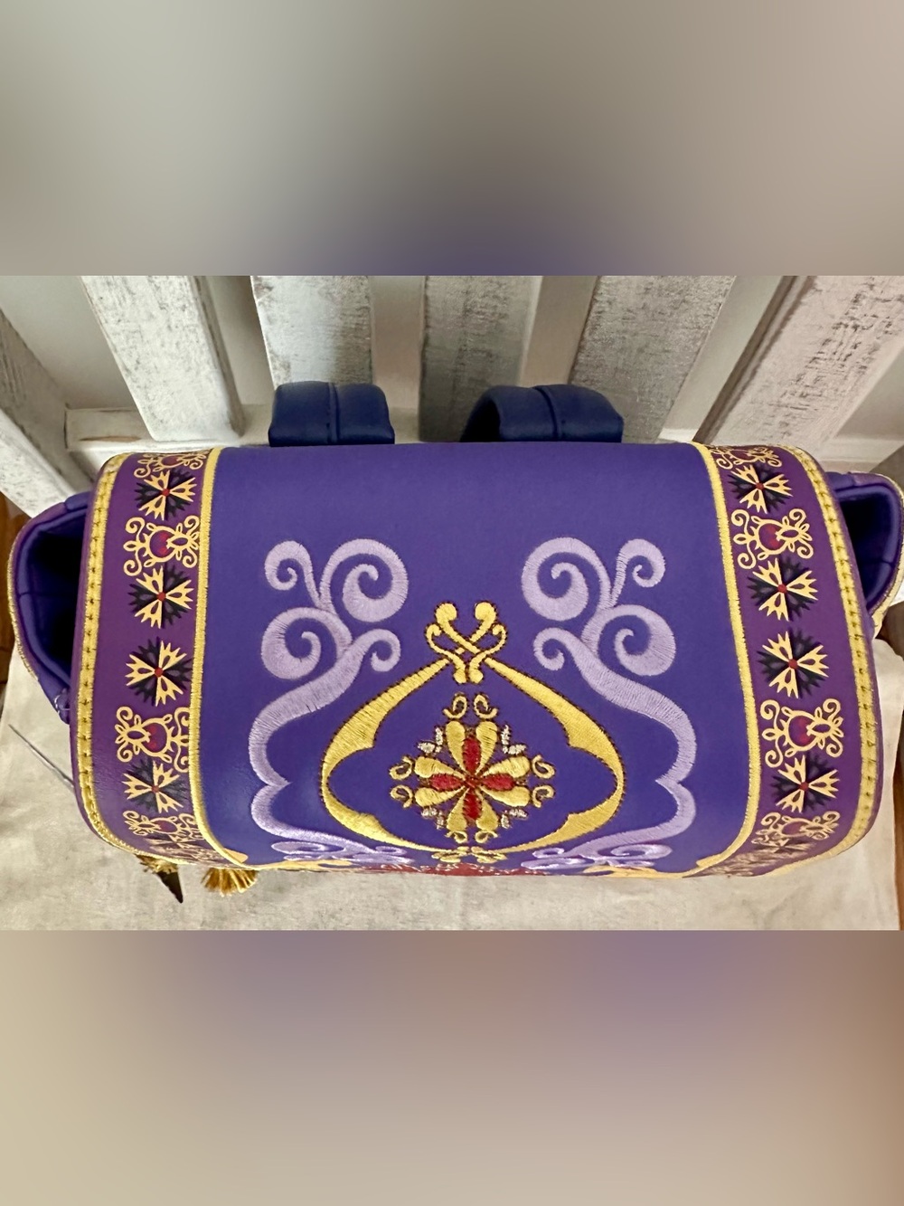 Loungefly Exclusive Disney Aladdin Magic Carpet Drawstring Mini Backpack - Picture 6 of 9